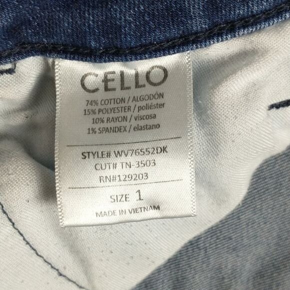 Cello Women's Carrie Mid Fray Hem Crop Jeans Size 1 - Picture 9 of 9